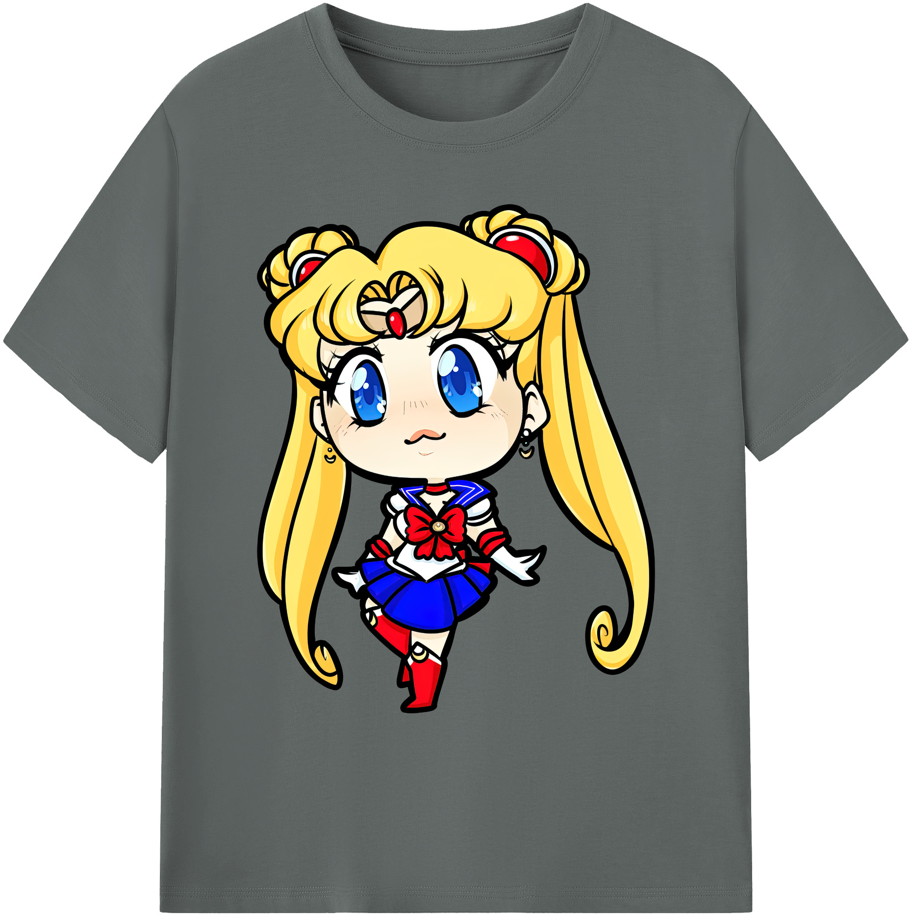 （画像用） 美少女戦士セーラームーン 月野 うさぎ つきの うさぎ Sailor Moon Tsukino Usagi 綿100％ メンズ半袖Tシャツ｜肌触りやわらか＆通気性